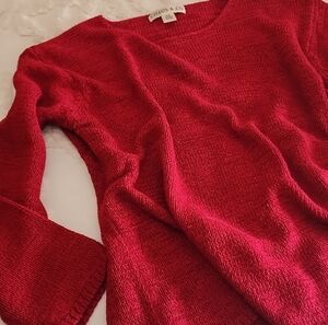 Chaus Vibrant Red Crew Neck Sweater